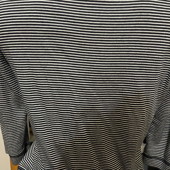 Ralph Lauren Striped Button-Shoulder Top Size Large Navy and white stripe - Picture 5 of 6